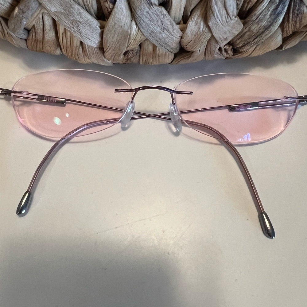 Silhouette Rimless Pink Sunglasses - Picture 2 of 8
